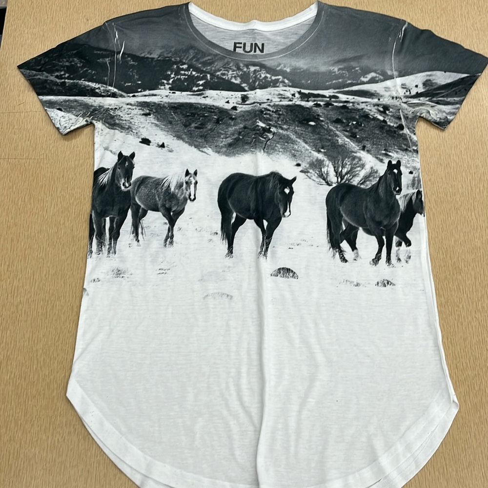 FUN long length horses shirt